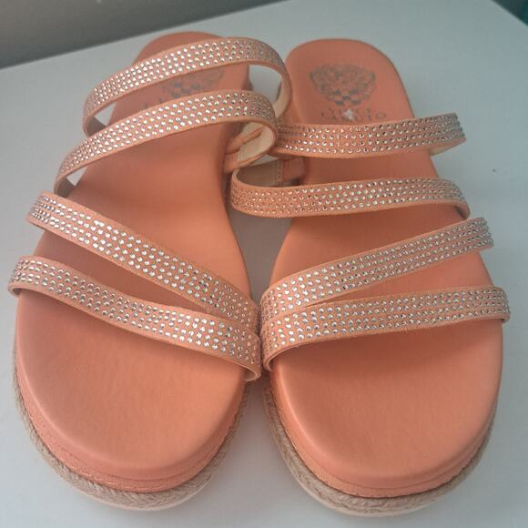 Vince Camuto Rallsan Strappy Crystal Women's Sandals Mimosa Size 8 - Picture 3 of 10
